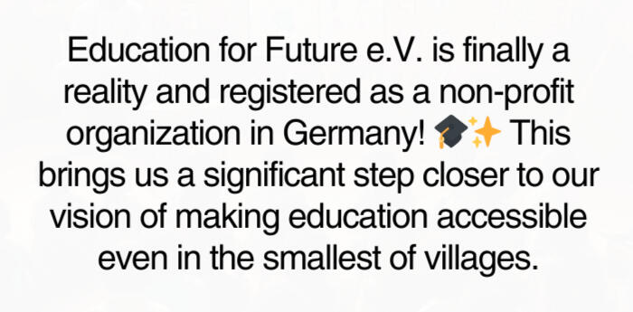 We are registered as non-profit in germany :-)